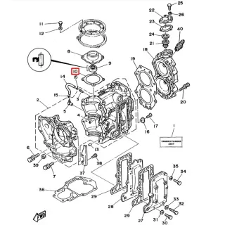 Прокладка корпуса сальника Yamaha 20-25 (664-15369-А0 (Yamaha) (RAC) картинка
