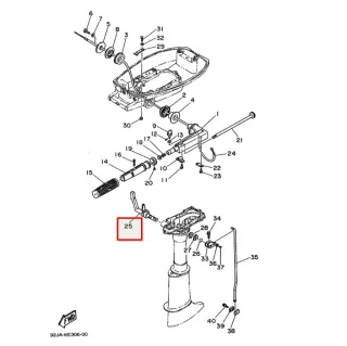 Ручка переключения скорости (5A-44111-72-4D; 6E4-44111-72-4D) (PREMARINE) картинка