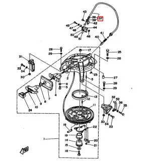 Трос блокировки стартера Yamaha 20-30 (Yamaha) картинка