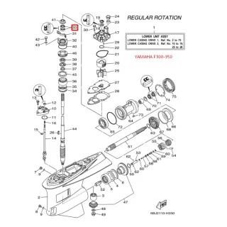 Сальник Yamaha (93101-28M16; 93101-28004) (28x43x7) (RT) картинка
