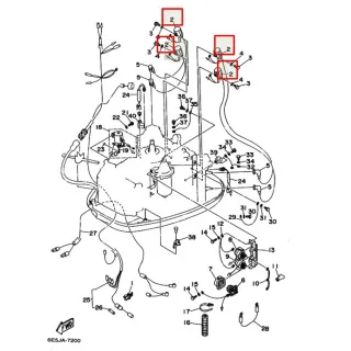 Катушка зажигания высоковольтная Yamaha 60-225 (697-85570-00) (RT) картинка