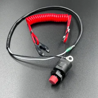 Кнопка аварийной остановки двигателя с чекой Yamaha 9.9-250, F4-350 (6F8-82575-0) (YUELANG) картинка
