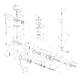 Основание помпы охлаждения Yamaha 9.9-15, F9.9-15 (PREMARINE2) картинка