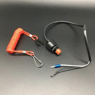 Кнопка аварийной остановки двигателя с чекой Yamaha 9.9-250, F4-350 (PREMARINE) картинка