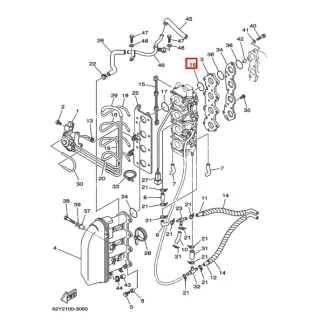 Кольцо уплотнительное карбюратора Yamaha F40-50 (62Y) 93210-30MH4 картинка