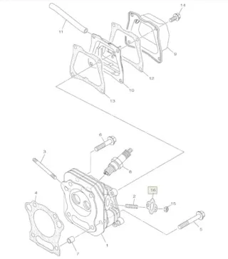 Прокладка выхлопа для  снегохода  Yamaha SRX120 JA9-14613-00-00 картинка