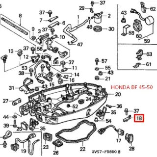 Крепление кнопки трима Honda BF35-50 (Honda) картинка
