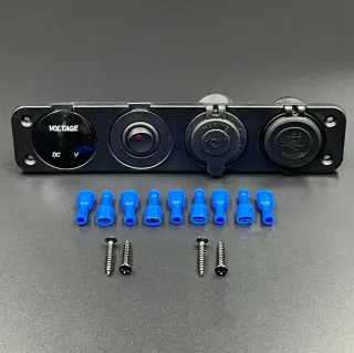 Панель управления (1 тумблер вкл/выкл, 2 USB, розетка 12V, вольтметр) (PREMARINE) картинка