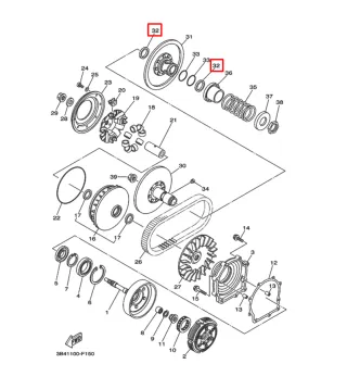 Сальник вариатора квадроцикл Yamaha GRIZZLY; KODIAK; RHINO; VIKING  (93104-41119) (Yamaha) картинка