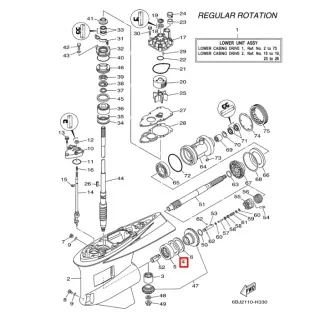 Подшипник упорный ШПХ Yamaha F200-350 (93340-67011) картинка