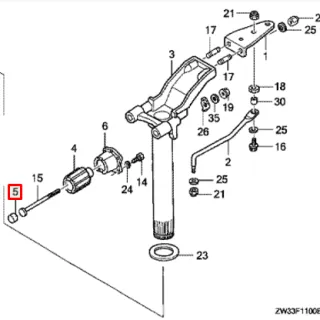Колпачек защитный подушки подвески Honda BF20-50 (Honda) картинка