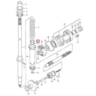 Шайба редуктора SUZUKI DT40; DF40-60 (Япония) картинка