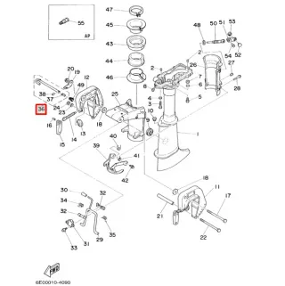 Фиксатор наклона подвески Yamaha 4-5X, F4 (RT) картинка