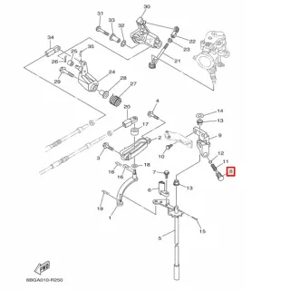 Зажим пружины фиксатора тяги вкл.скорости Yamaha F30-70 (62Y-42715-01) картинка