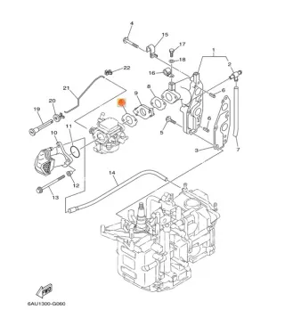 Прокладка карбюратора YAMAHA F8-9,9 HIDEA  (PREMARINE) картинка