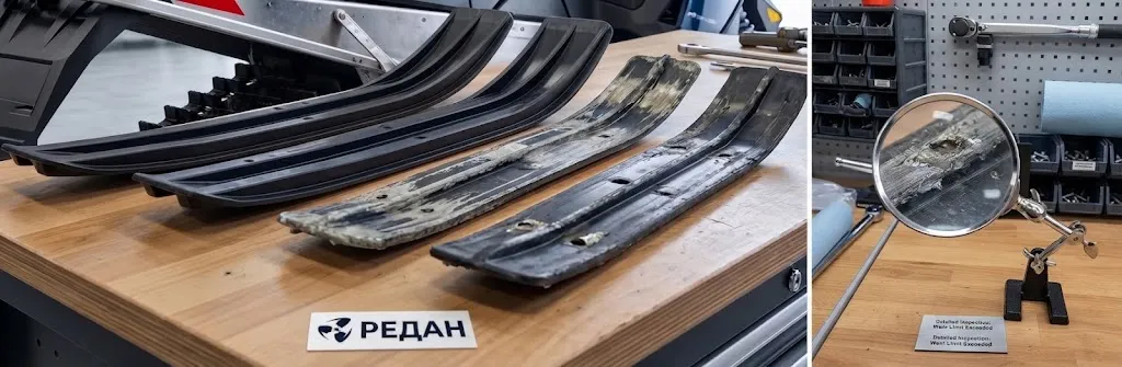 Склизы снегохода: признаки износа - Редан