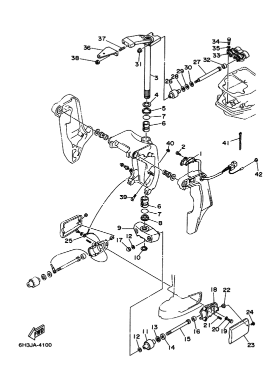 Струбцина для Yamaha 85 ET(D)L/X
