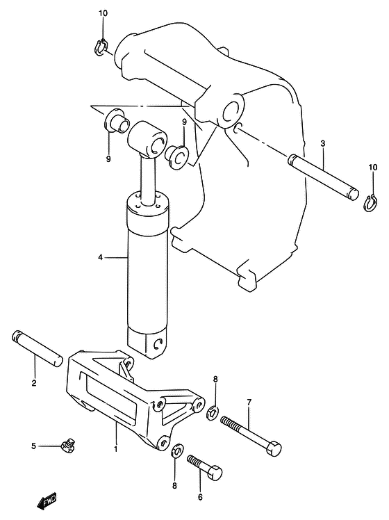 Газовый баллон ((DT115Q:E38); NOTE : COLOR : 0ED (GRAY)) для Suzuki DT140 L/UL