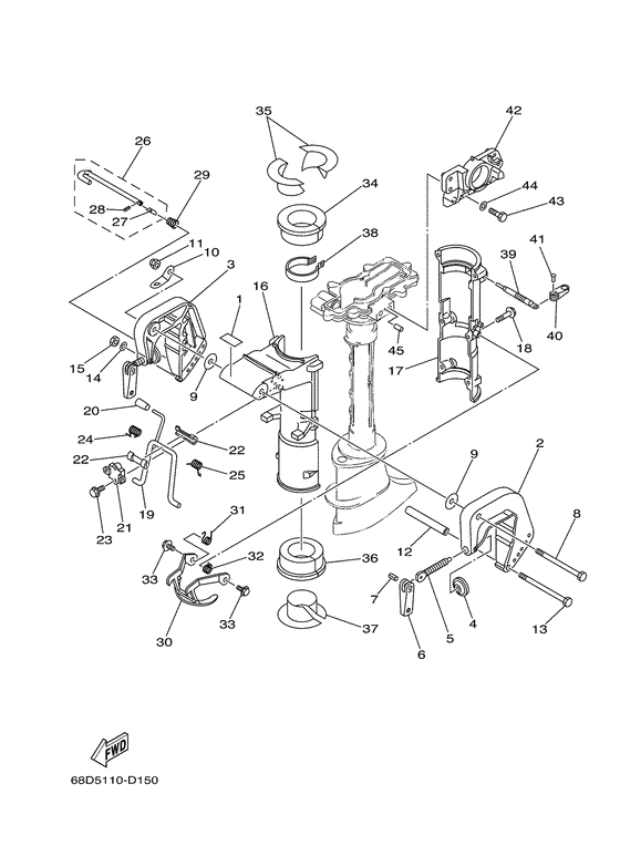 Кронштейн для Yamaha F4 MHS/L