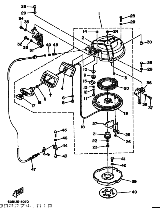 Привод стартера для Yamaha 50 M(E/D/T/H/O)S/L