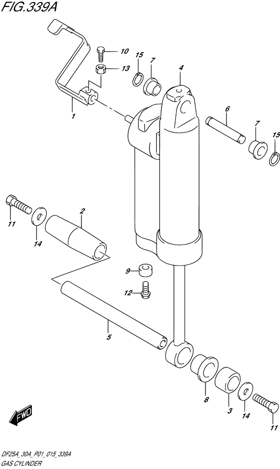 Газовый баллон ((DF30AQ P01)) для Suzuki DF25A S/L; RS/L; TS/L; THS/L
