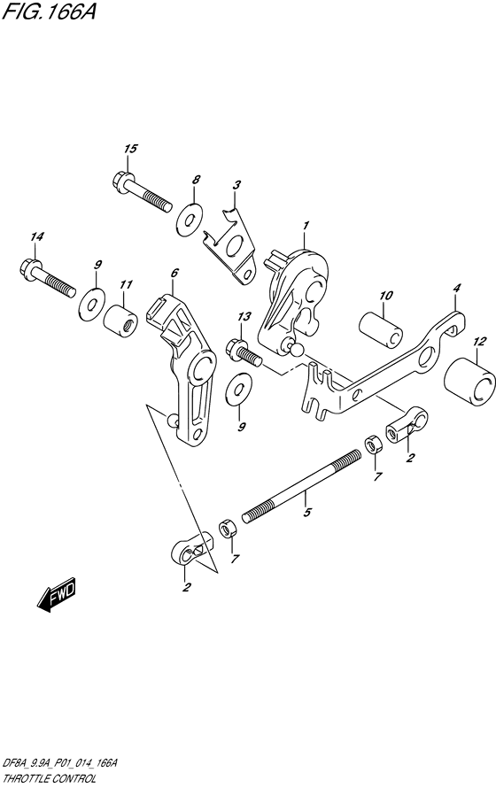 Управление дроссельной заслонкой ((DF8A P01)) для Suzuki DF8A S/L; RS/L
