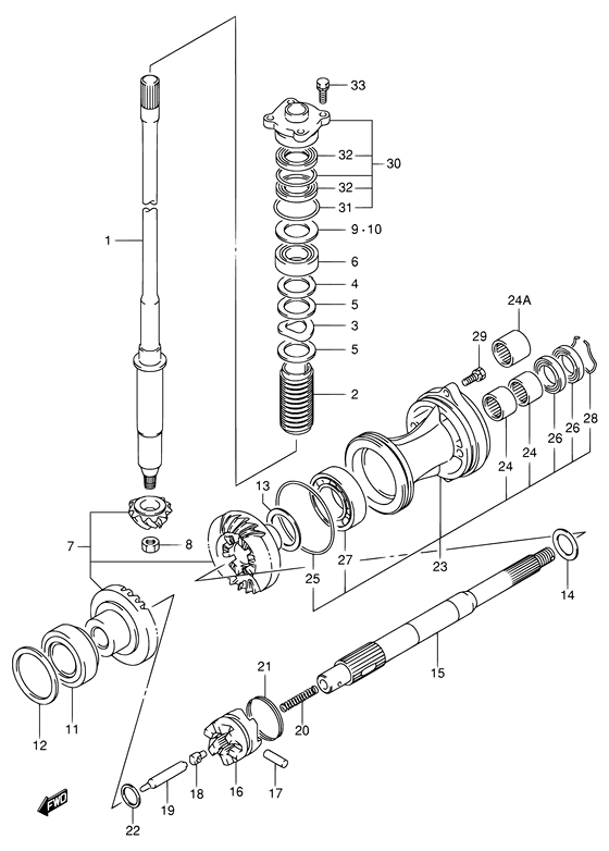 Трансмиссия ((MODEL:01~09)) для Suzuki DF70 TL/X; WT(H)L/X