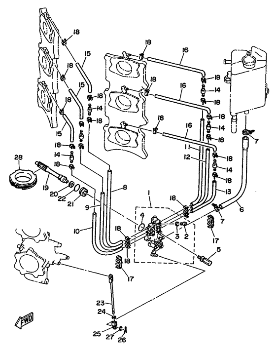 Масляный насос для Yamaha 250 ETOXL/XXL