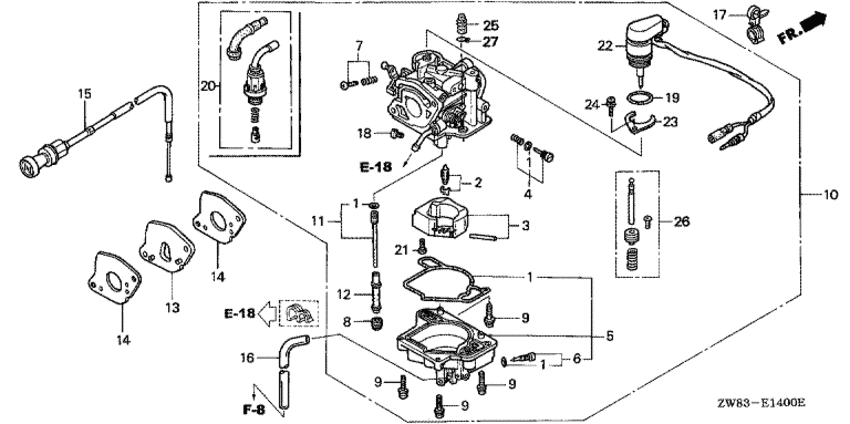 Карбюратор для Honda 8