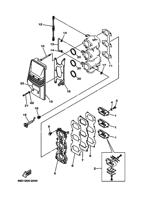 Впускная система для Yamaha 60 M(H/W/D)L