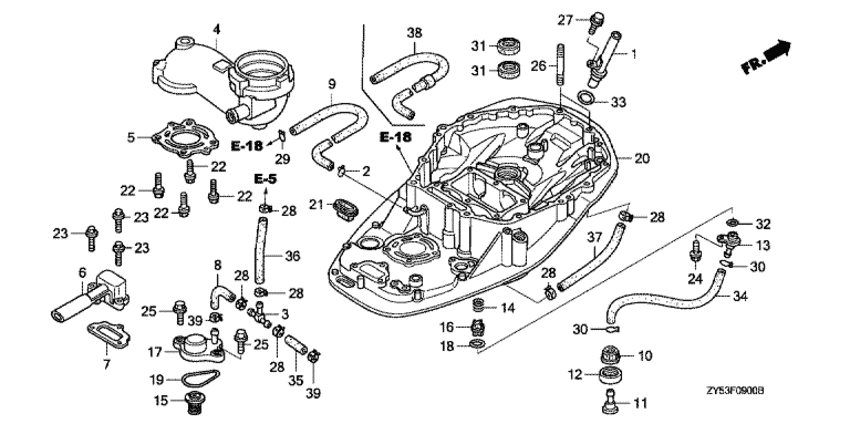 Корпус крепления для Honda 135