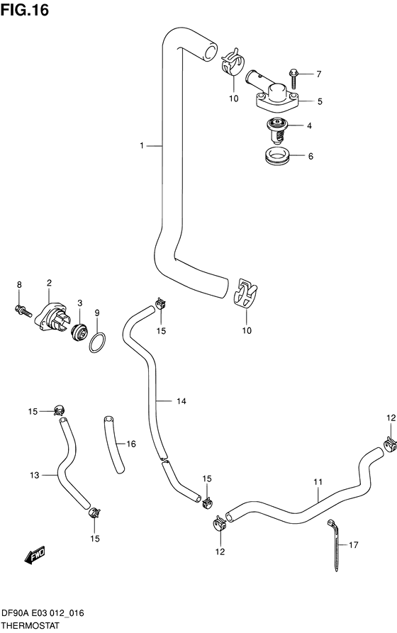 Термостат для Suzuki DF90A T(H)L/X