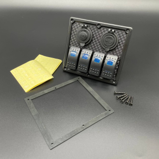 Панель управления (4 тумблера вкл/выкл, прикуриватель, 2 USB) (Sunfine) картинка