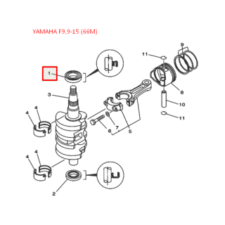 Сальник Yamaha (93102-35M51; F15-01.02.00.06) (35x47x6.5) (PREMARINE) картинка