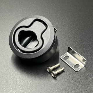 Ручка для рундука врезная (61mm x 35mm),черный (Wuhu) картинка