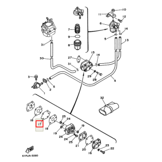 Мембрана топливного насоса Yamaha 20-90 (RT) картинка