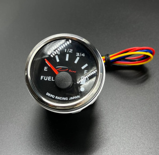 Указатель уровня топлива аналоговый 0-190Ω д.52мм (черный, хромированный ободок) (DEPO) картинка