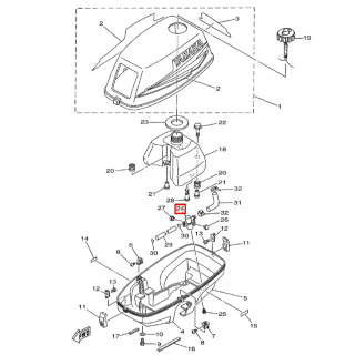 Топливный кран YAMAHA 3; SEAPRO T3 (PREMARINE) картинка