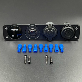 Панель управления (1 тумблер вкл/выкл, 2 USB, розетка 12V, вольтметр) (PREMARINE) картинка