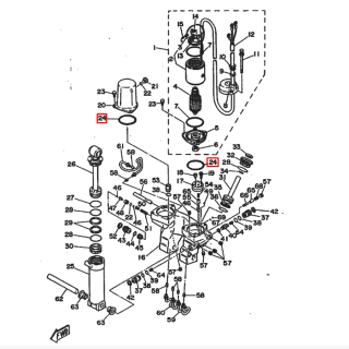 Кольцо уплотнительное гидроподъемника Yamaha 60-200 (688-43867-00;93210-71001) картинка