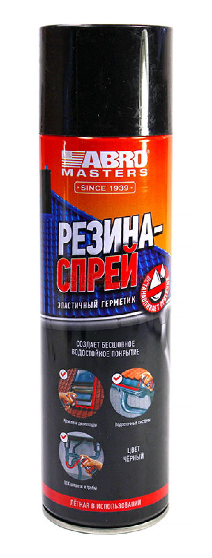 Герметик эластичный Резина-спрей ABRO MASTERS LS-540-RE