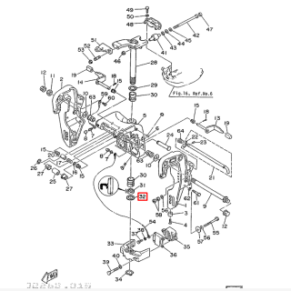 Шайба упорная поворотного кронштейна Yamaha 40-90 (Yamaha) картинка